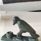 Door knocker/hammer in Green Pic shape, in cracked effect cast iron with green patina