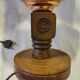 Basque wood lamp in the style of Charles Dudouyt.