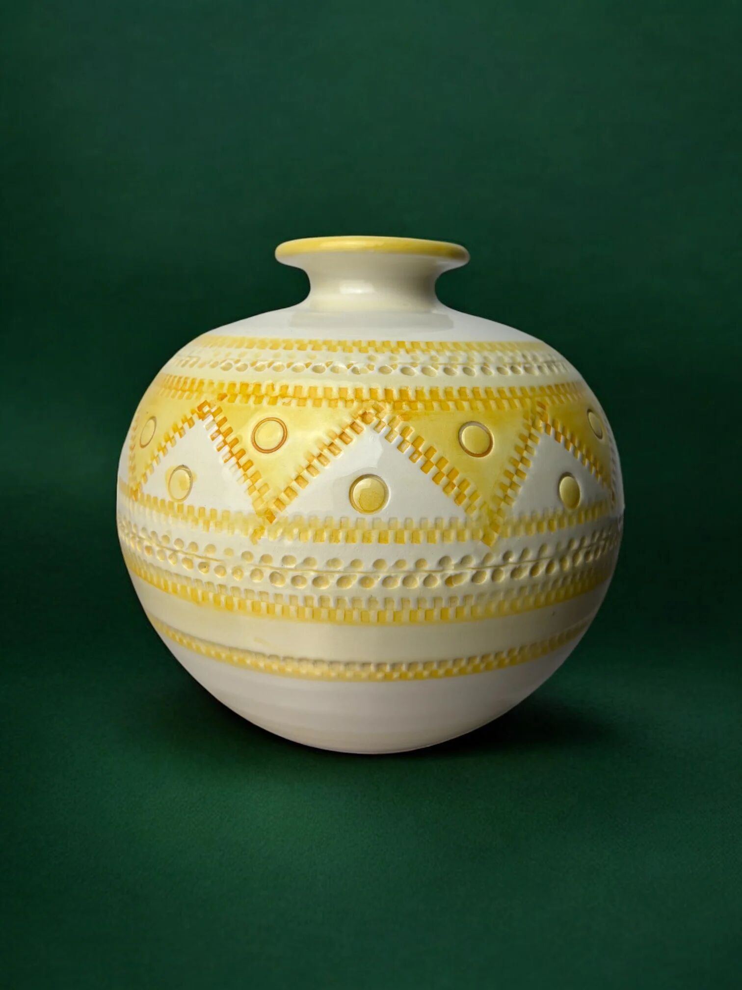 Vase en céramique jaune par Aldo Londi pour Bitossi, Italie, 1960