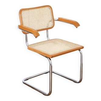 Fauteuil Cesca B64 Breuer Made in Italy - Cannage de l'assise refait