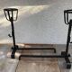 Former pair of landiers iron chimney