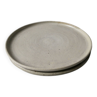 2 stoneware plates or small dishes