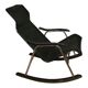 Rocking chair by Takeshi Nii - Leather and wood - 60s