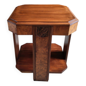 Art Deco coffee table in walnut