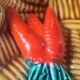 "Carrot Basket" slipware dish, Vallauris