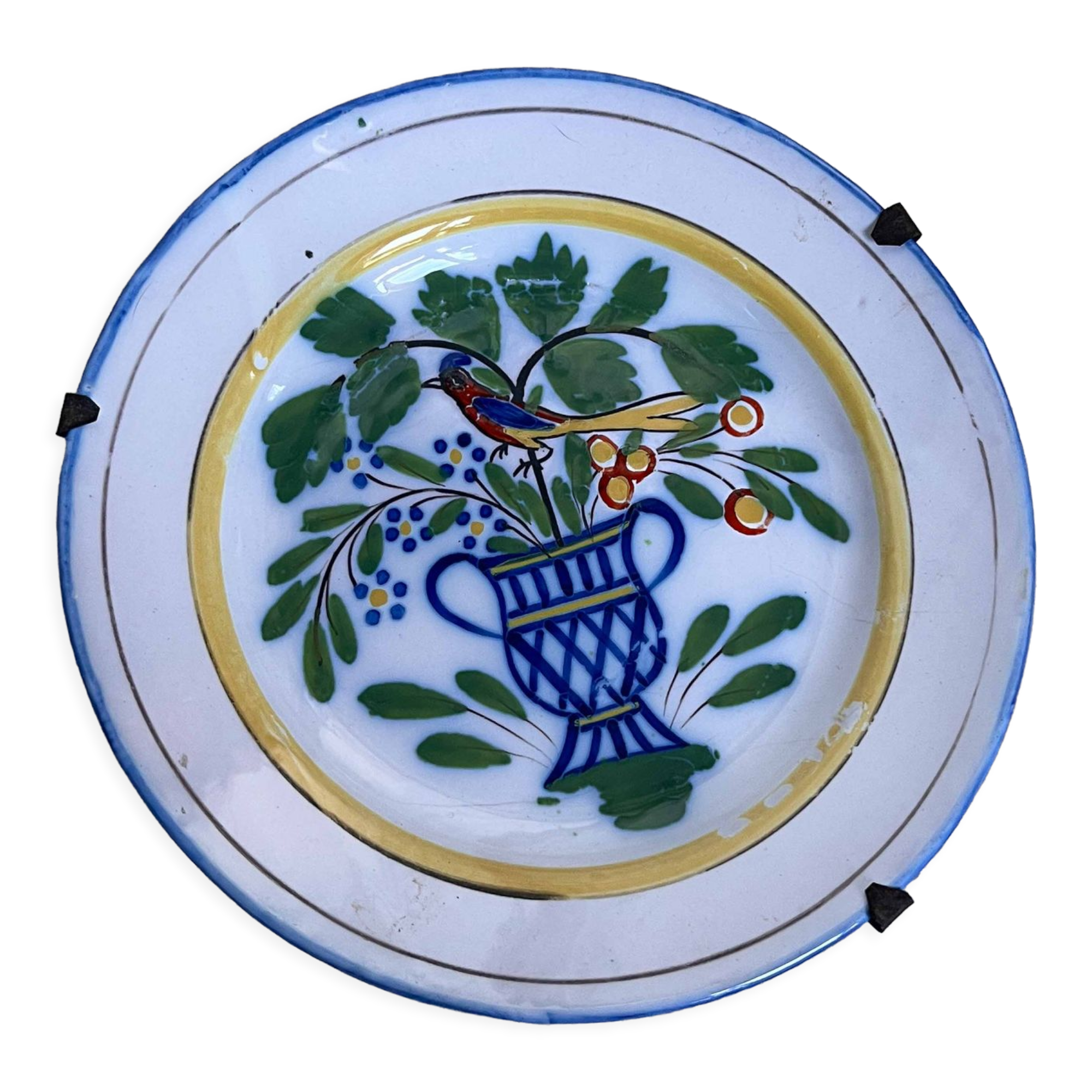 Old decorative bird plate