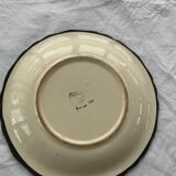 Large presentation and collection plate in glazed ceramic st jean de Bretagne signed