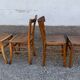 Set of 13 old art deco bistro chairs from the 1930s in light wood
