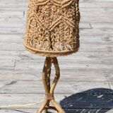 tripod rattan lamp and rope lampshade