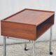Meuble Hi-fi, desserte, d'appoint sur roulettes, teck vintage 1960