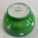 Bol vert pois blancs porcelaine Longchamp