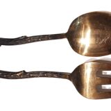 Tree branch shaped salad servers