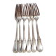 6 fourchettes en métal argenté SFAM