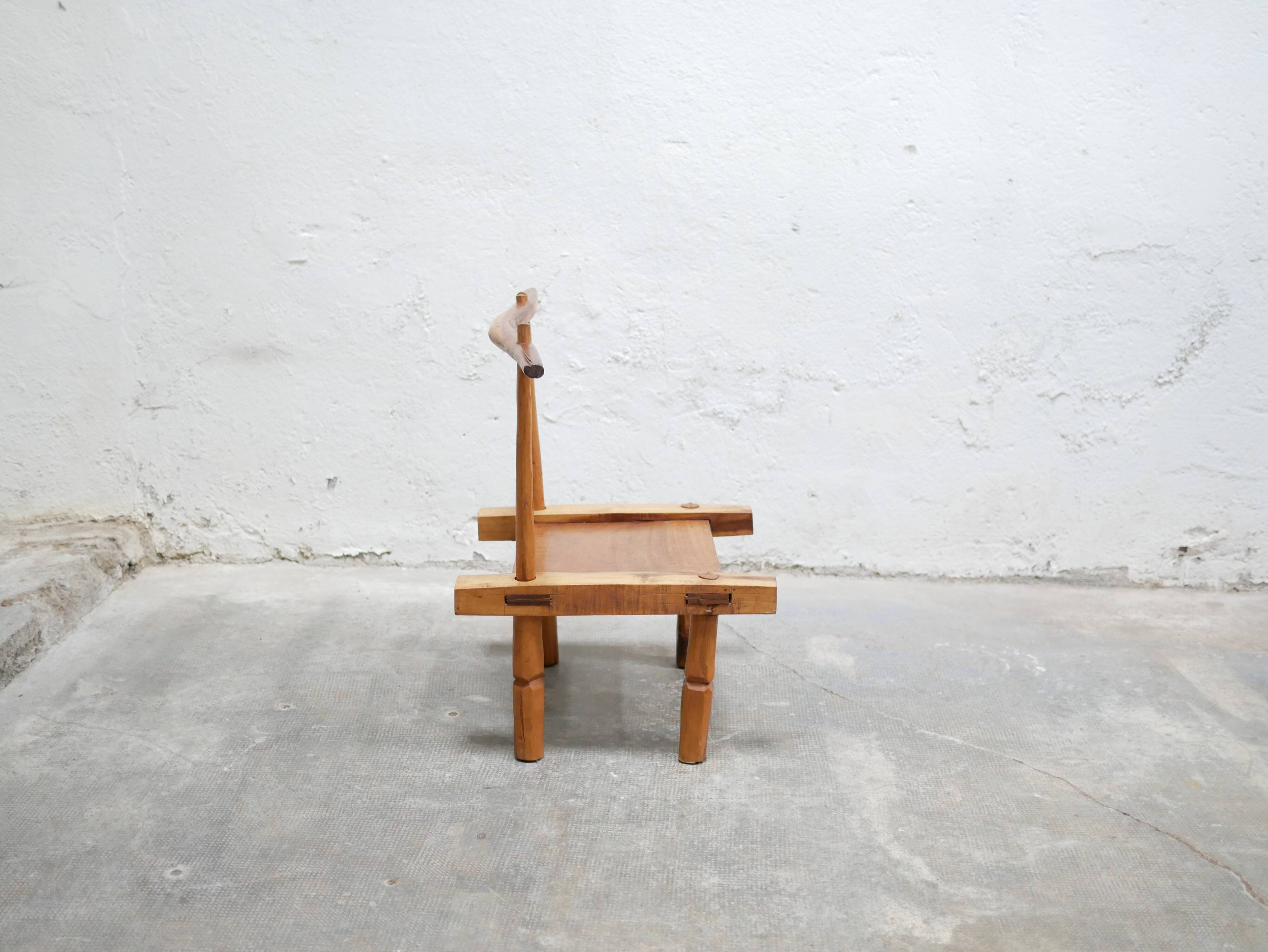 Antique Brutalist African Chair