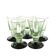 Set of five glasses, Art Deco, glass, Poland, 1930s