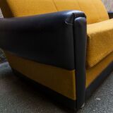 The 1970s gold and black Daybed couch