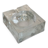 Vintage Brutalist schaal / asbak ijsglas