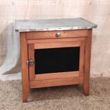 Parisian buffet in solid wood and enamelled sheet metal - mid 20th century.