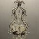 Vintage italian light pendant with murano glass drops