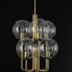 Superb brass suspension in Sciolari style, Germany, 1970s.