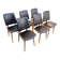 Lot de 6 chaises scandinaves Années 60