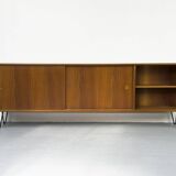 Walnut sideboard with sliding doors by Franzmeyer, 1959