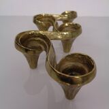 Large Brutalist Bronze Candleholder by Michael Harjes, 1960s