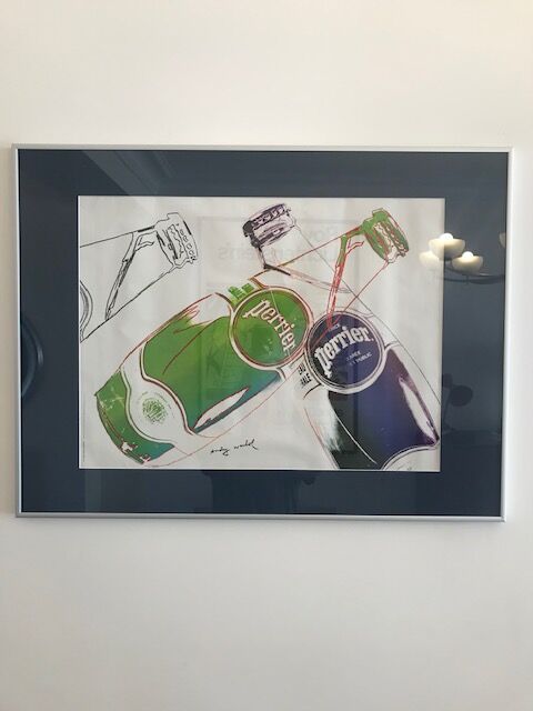Affiche encadrée Andy Warhol pour Perrier 1983
