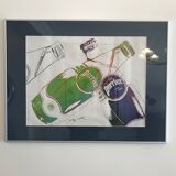 Affiche encadrée Andy Warhol pour Perrier 1983