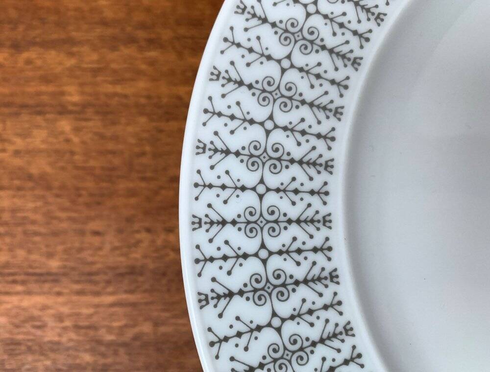 Vintage grey coffee service Secunda, made in Germany by Tapio Wirkkala for Rosenthal, set of 28.