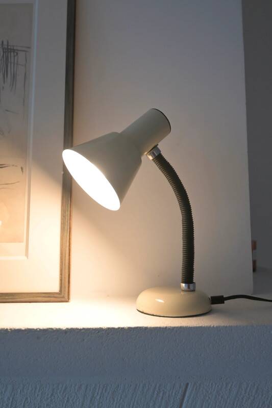 Vintage beige industrial lamp