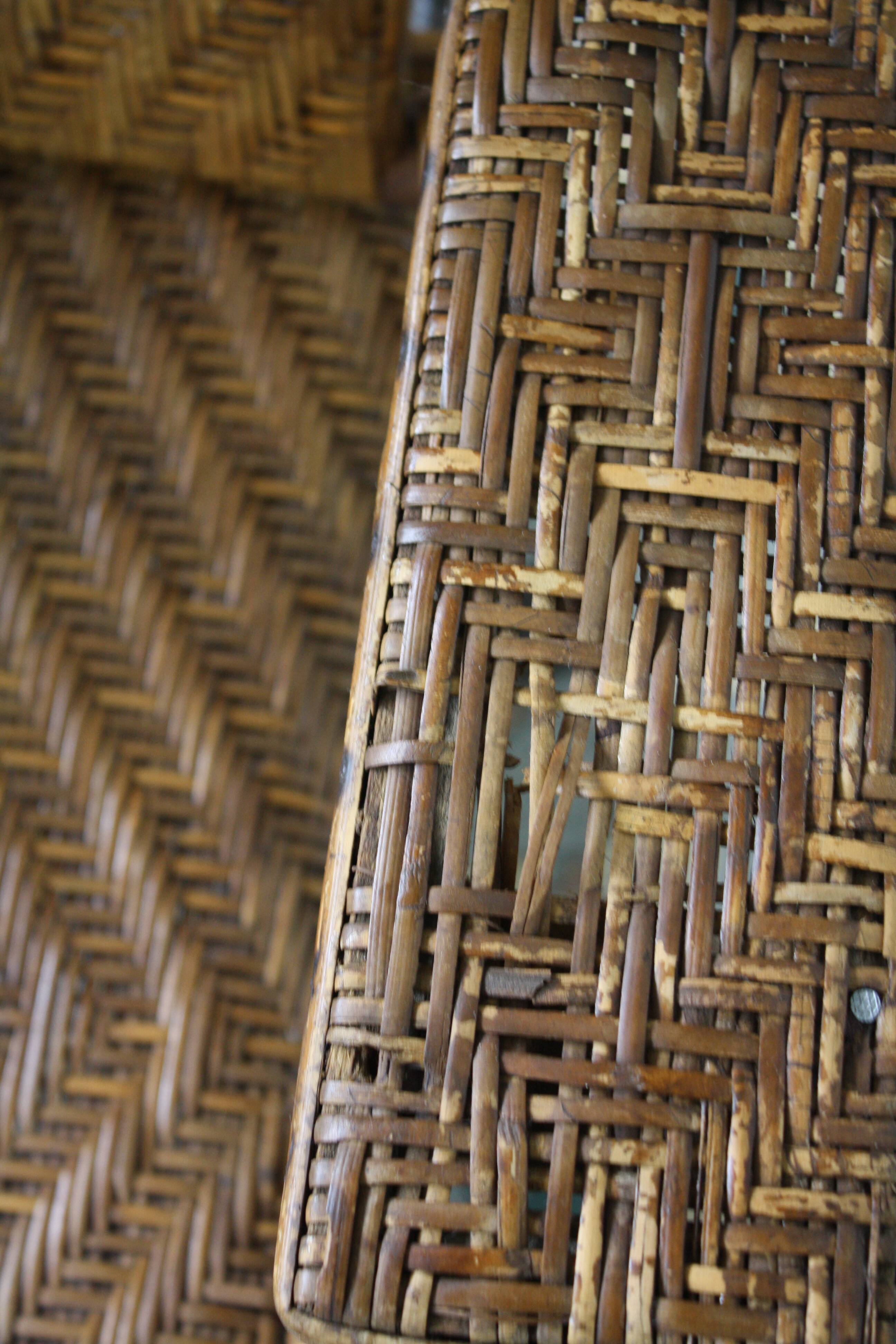 Chair long vintage rattan
