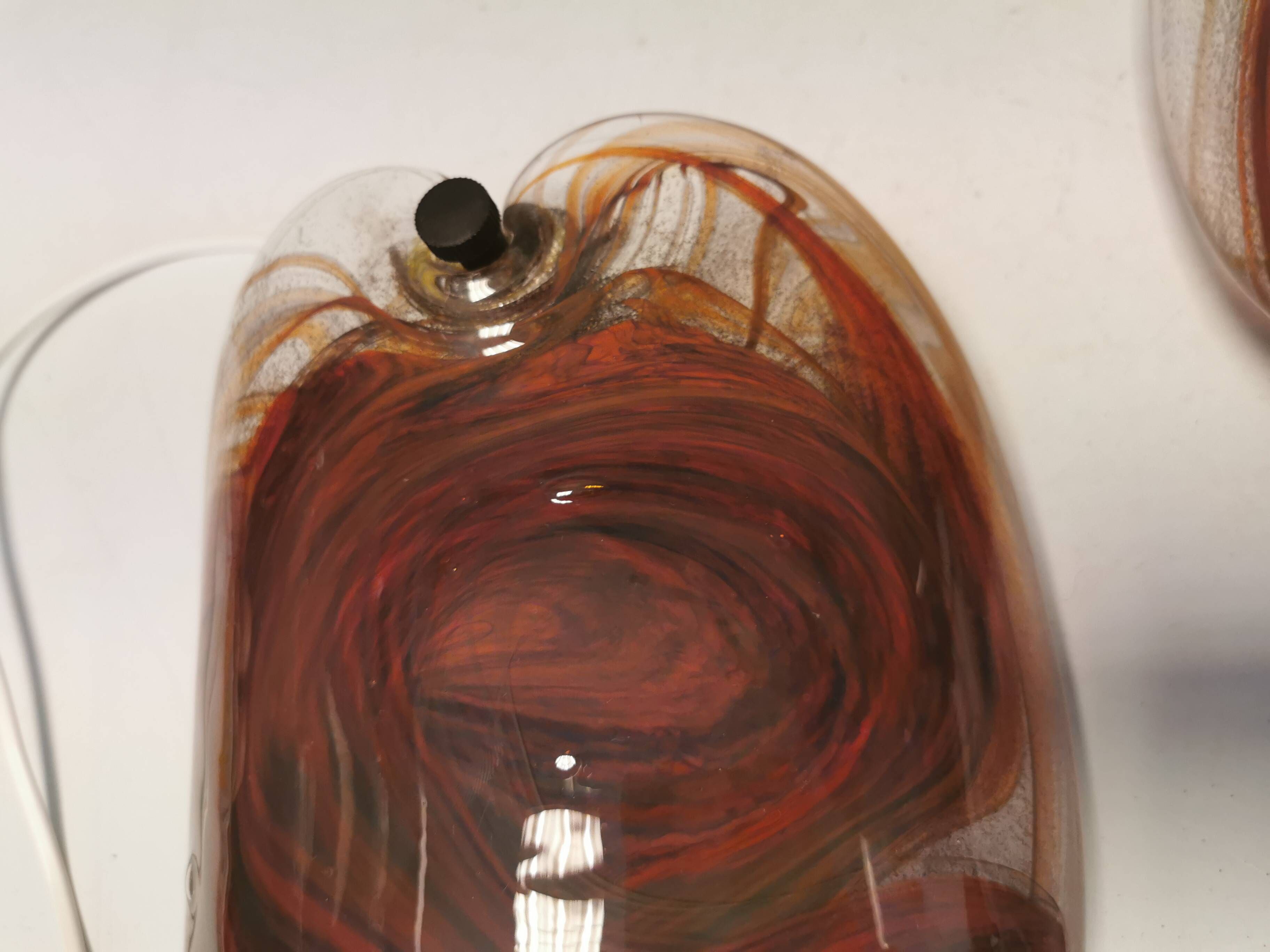 Two wonderfully crafted glass wall lamps designed by per lutken for holmegaard glassworks 1978