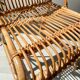 Chaise en rotin vintage 1970