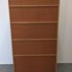Modernist bookcase in blond oak, 1950s-1960s
