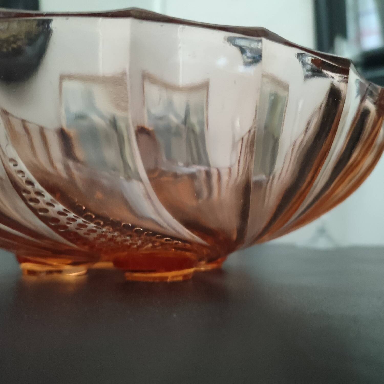 Art Deco glass cup by Rosaline France