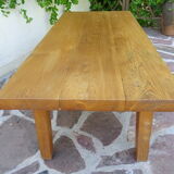 Massive elm coffee table of brutalist spirit