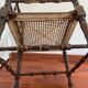 Chaise d’angle bois et rotin