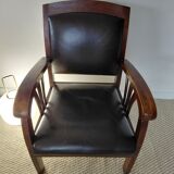 Colonial style wooden armchair