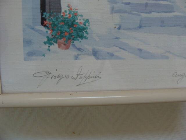 Tableau, lithograph by Giogino Zuppini signed.
