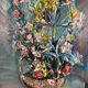 Bouquet de fleurs signé de 1968