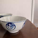 Lot of Blue White Porcelain Rice Tea from China with Cobalt Blue Imperial Dragons
