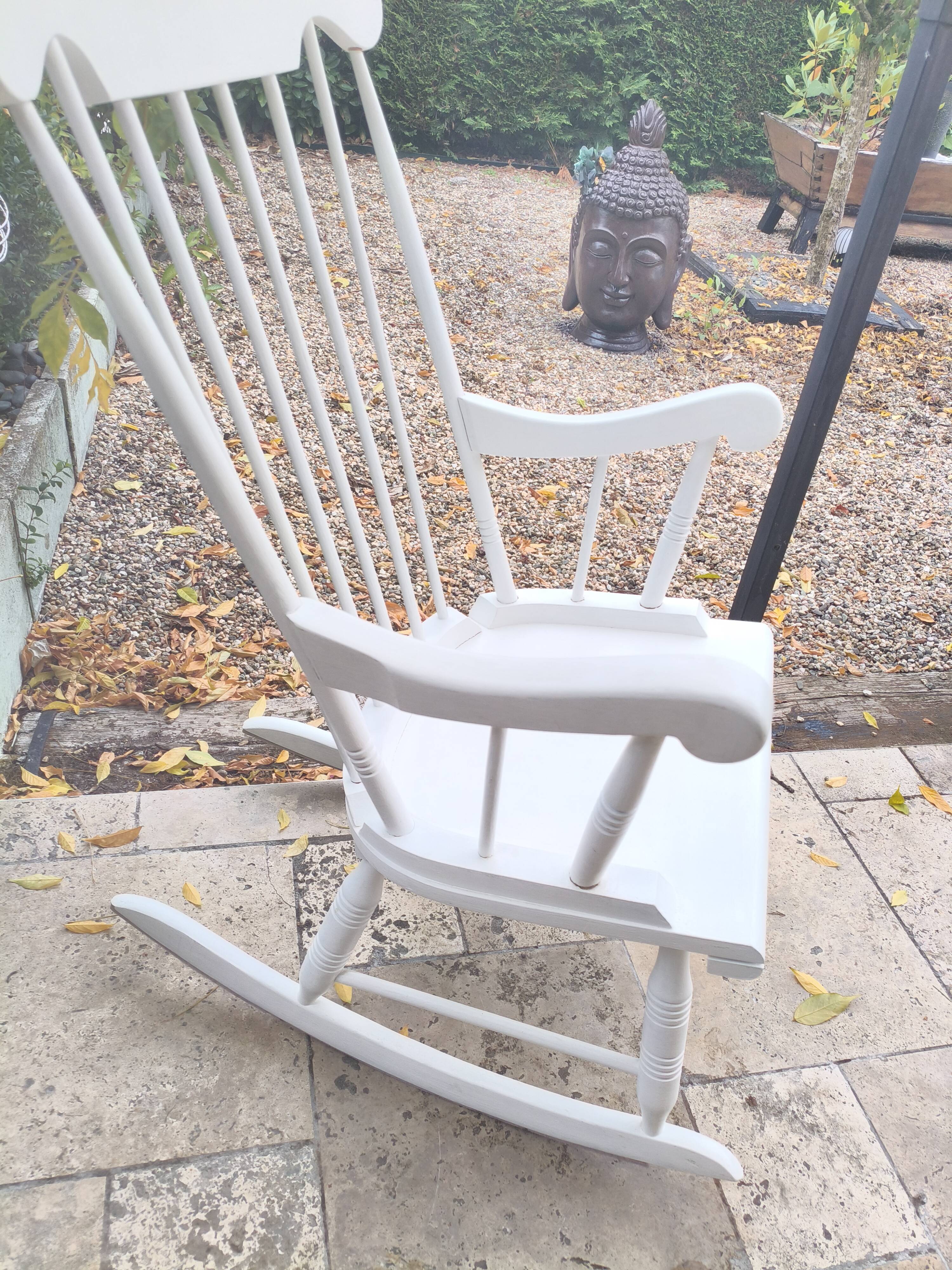 White rocking chair