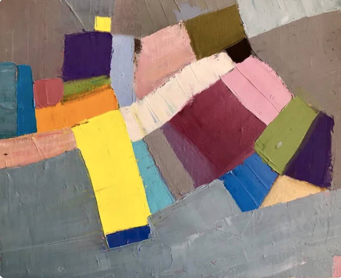 Abstract Table Knife Oil Painting