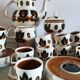 Full-scale coffee service model "Kimono" manufacture Boch Louvière 1968
