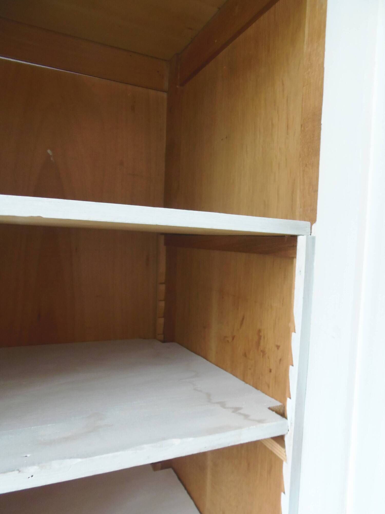 Vintage Parisian wardrobe re-enchanted in pearl gray with waxed finish.