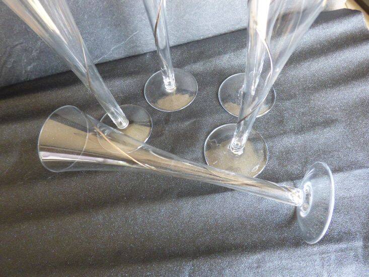 Lot de 5 flutes chic à liseré métal