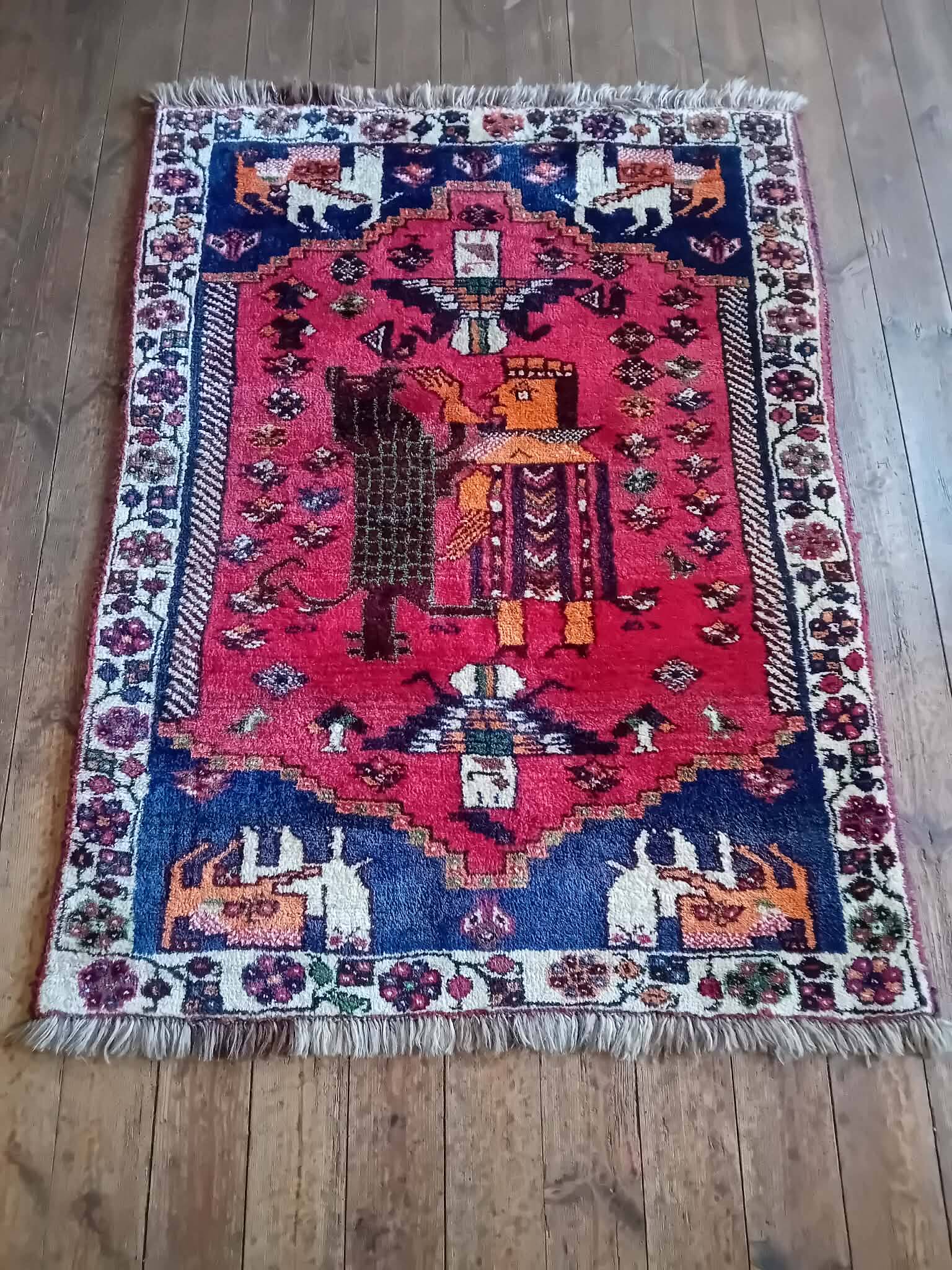 Handmade Qashqai Persian rug 150x111cm