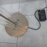 Lampadaire italien design 1980 plexiglass laiton