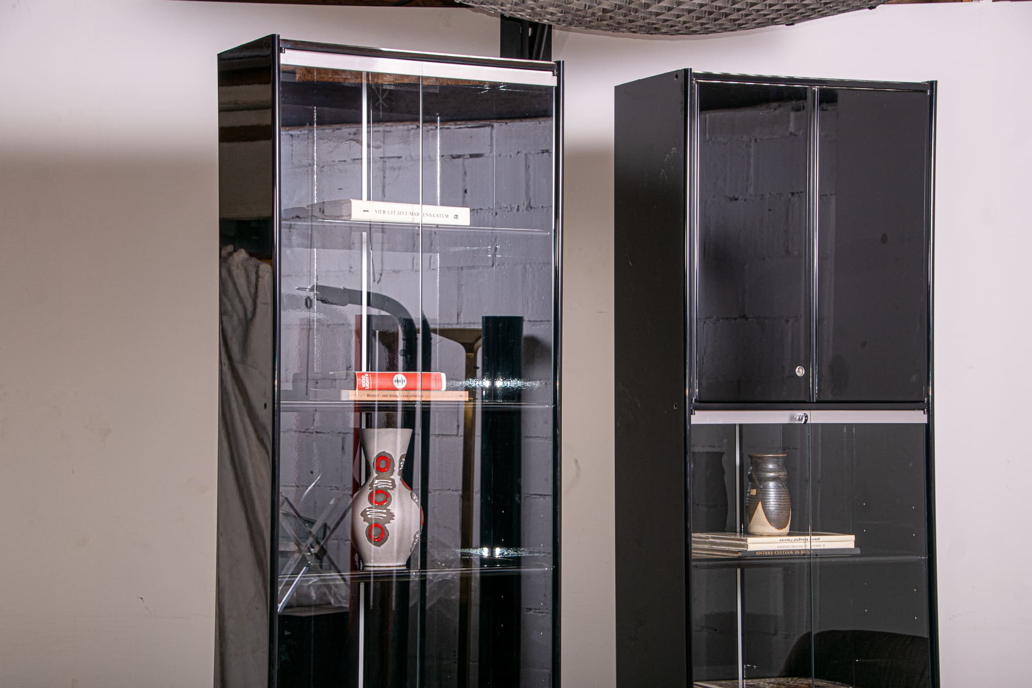 Set of Olinto book cases designed by Kazuhide Takahama for B&B Italia circa 1980